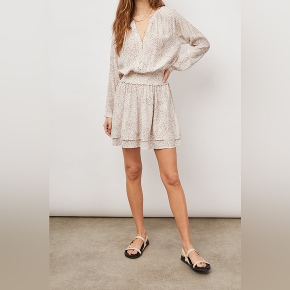 Rails Jasmine Tan Watercolor Leopard Mini Dress - Picture 3 of 11